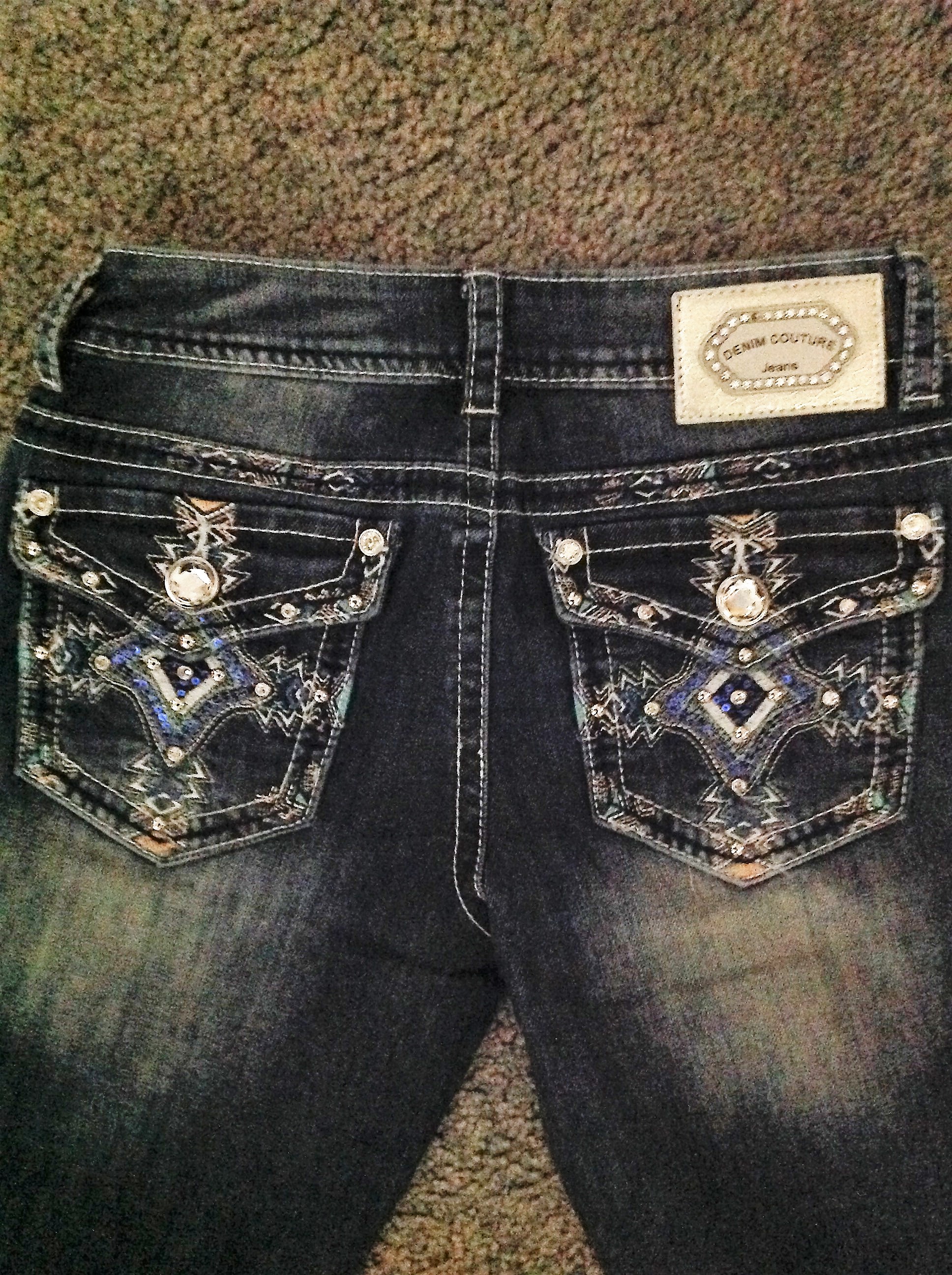 Sally Jeans | Denim Couture Tribal Capris